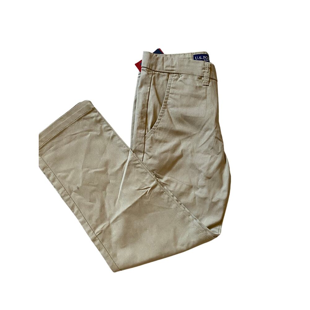 U.S. Polo Assn. Boys Khaki Play-Formance Trouser Pants Size 6 NWT